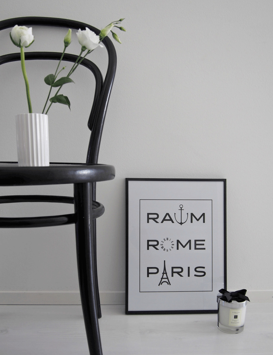 Juliste A4 / 30x40 cm – Raum Rome Paris